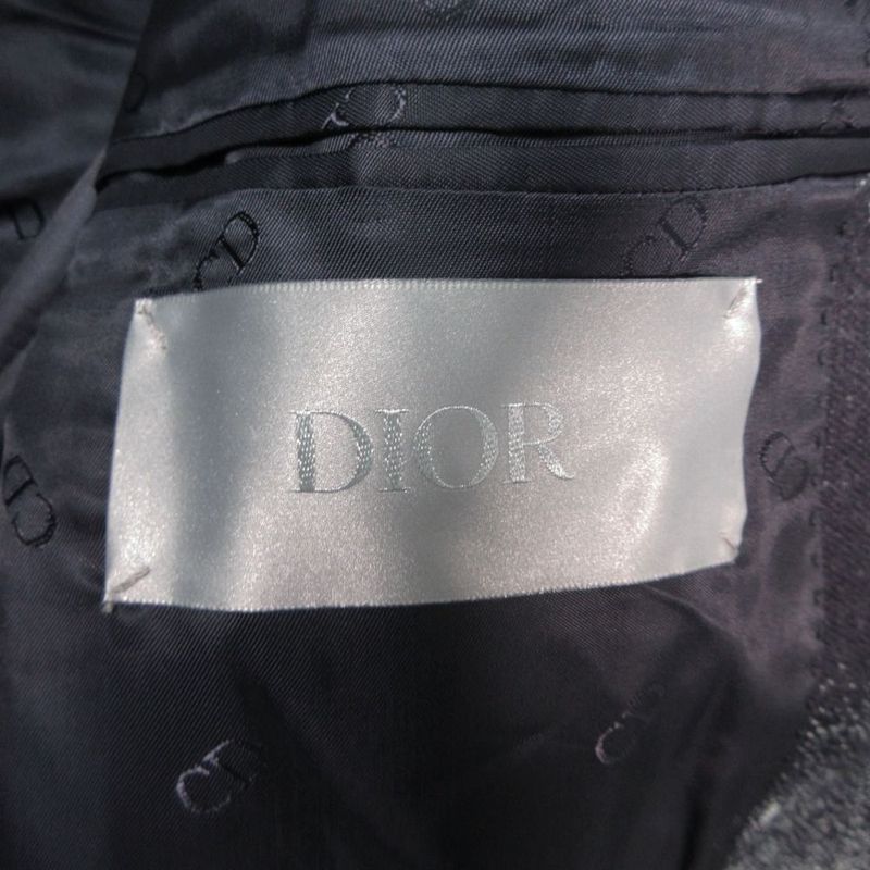 Dior Homme Sod Color Nebula Coat Double Breasted Peaked Lapel 50