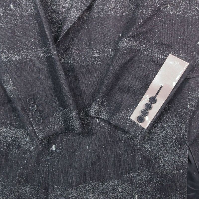 Dior Homme Sod Color Nebula Coat Double Breasted Peaked Lapel 50