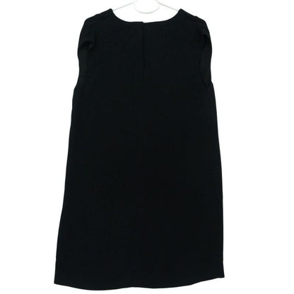 Miu Sleeveless Gathered V-neck Dress Black 40