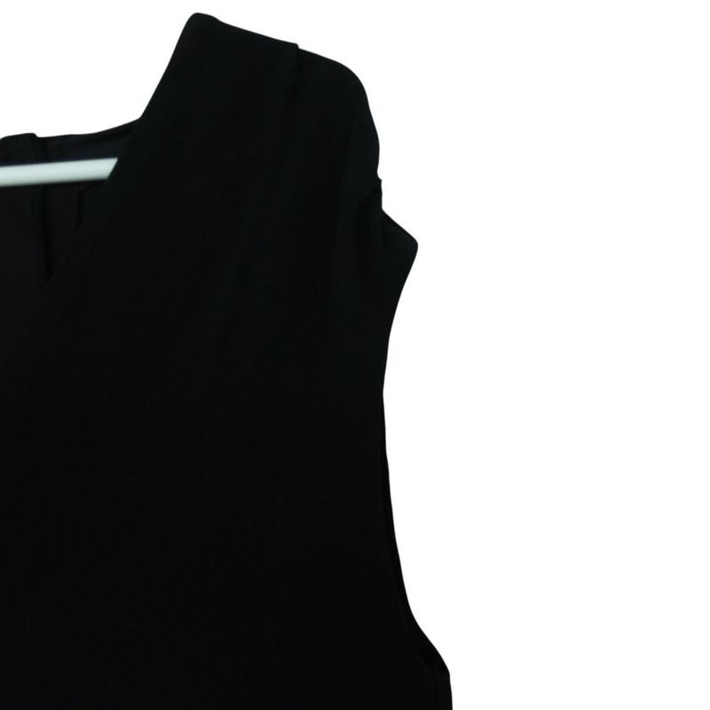 Miu Sleeveless Gathered V-neck Dress Black 40