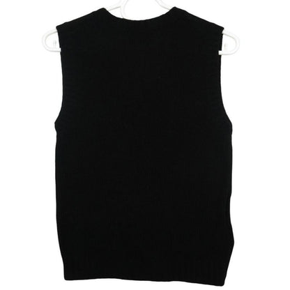 Prada Cashmere Wool V-neck Knit Vest Pullover Top Black 38 Sweater
