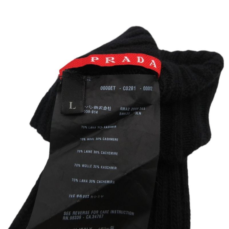 Prada Rib Knit Long Gloves
