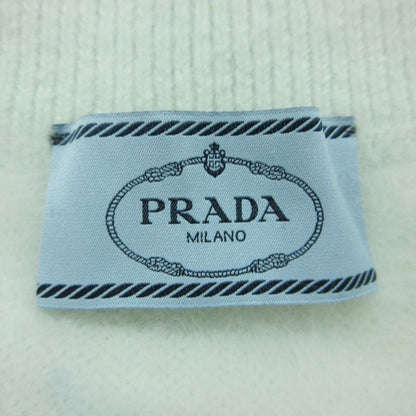 Prada Mohair Poppy Print Midi Skirt Light Blue 40