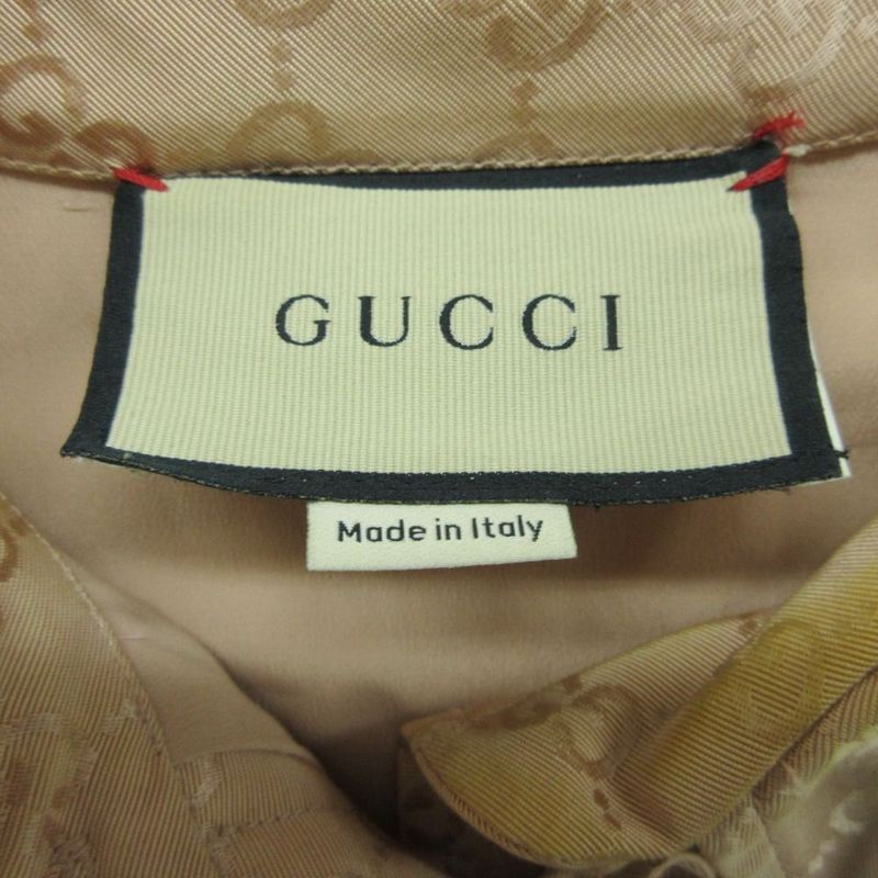 Gucci GG Pattern Jumps with Belt All in One Jumpsuit Pink Short Sleeve