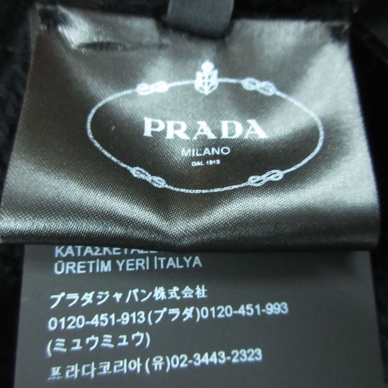 Prada Cashmere Wool V-neck Knit Vest Pullover Top Black 38 Sweater