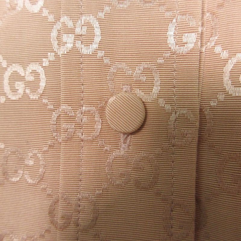 Gucci GG Pattern Jumps with Belt All in One Jumpsuit Pink Short Sleeve