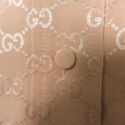 Gucci GG Pattern Jumps with Belt All in One Jumpsuit Pink Short Sleeve