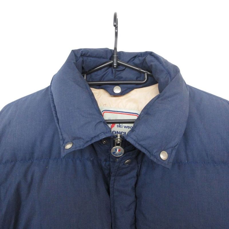 Moncler Mon Cles le Vintage Down Jacket Sleeve Patch Blue