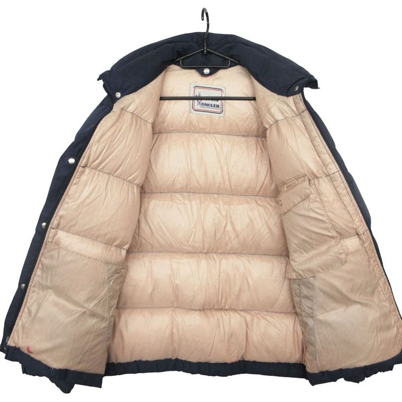 Moncler Mon Cles le Vintage Down Jacket Sleeve Patch Blue