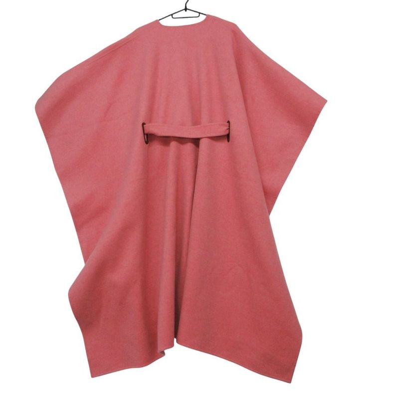 Hermes Double Face Opera Cape with Belt Cashmere Coat Pink 38