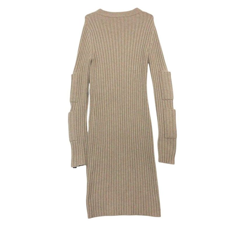 Louis Vuitton Pocket Long Sleeve Knit Dress Long Length Huk
