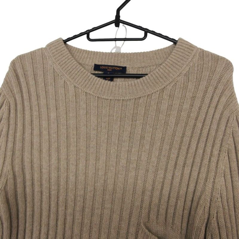 Louis Vuitton Pocket Long Sleeve Knit Dress Long Length Huk