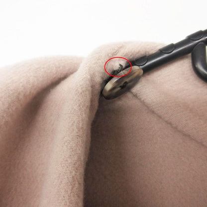 Hermes Cashmere Double Face Light Coat Outer with Belt 36 S Long Pink