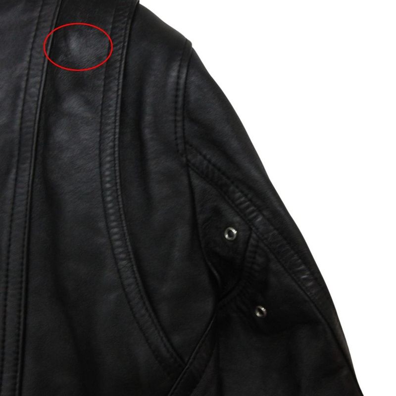 Celine Classic Biker Double Riders Leather Jacket Black 46