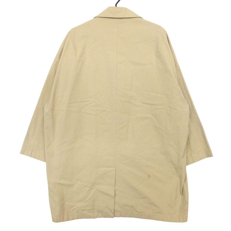 Prada Triangle Logo Pocket Overcoat Outer Beige