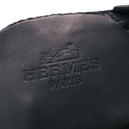 Hermes Espadrilles Catalya Sandals Catalia Calfskin Black 36