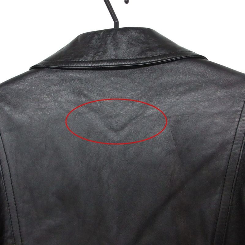 Celine Classic Biker Double Riders Leather Jacket Black 46