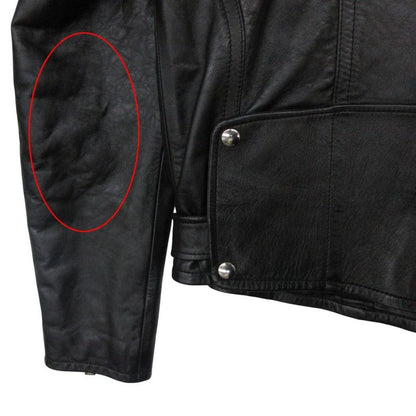 Celine Classic Biker Double Riders Leather Jacket Black 46