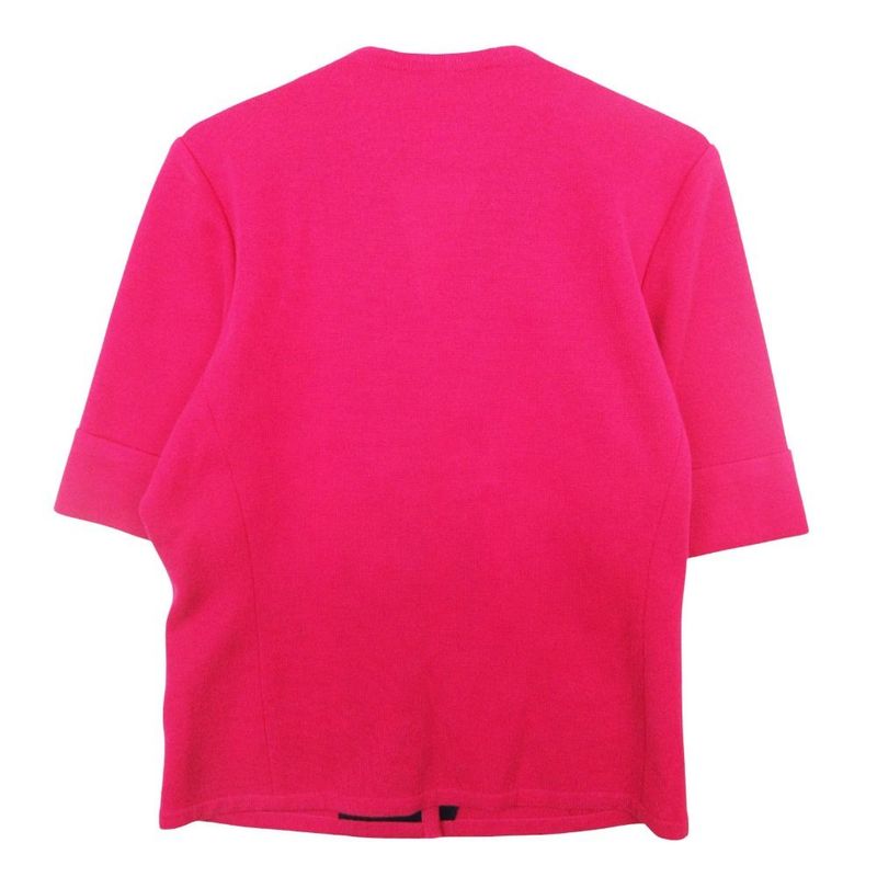 Saint Laurent Yves Vintage Short Sleeve Knit Jacket Purple