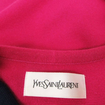 Saint Laurent Yves Vintage Short Sleeve Knit Jacket Purple