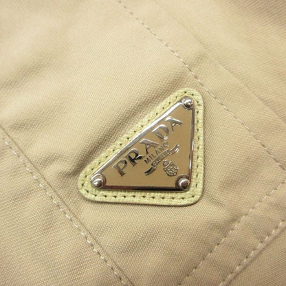 Prada Triangle Logo Pocket Overcoat Outer Beige