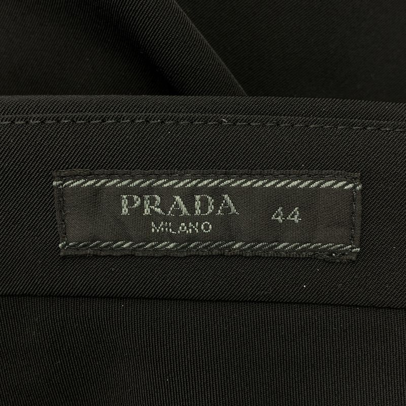 Prada Zip Tapered Trousers Pants 44 Black