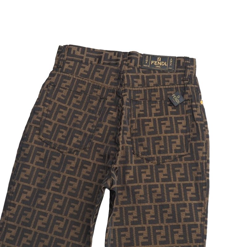 Fendi Vintage Pants 42 Zucca Double Tapered