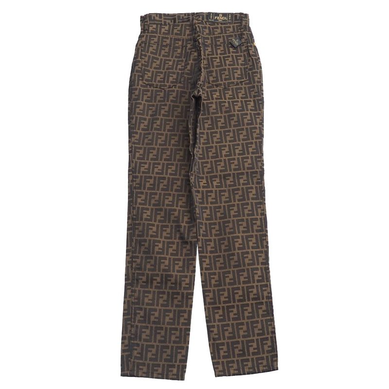 Fendi Vintage Pants 42 Zucca Double Tapered