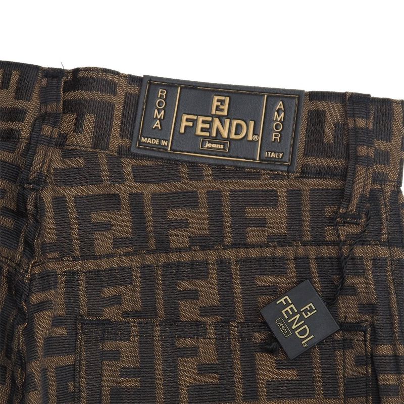 Fendi Vintage Pants 42 Zucca Double Tapered