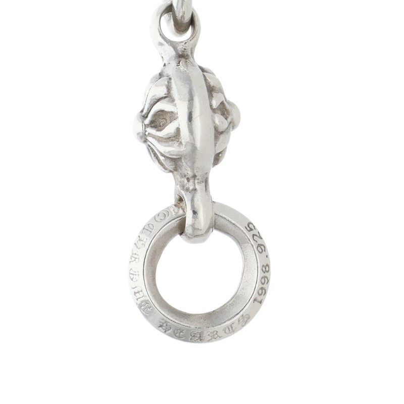 Chrome Hearts Tny CH Crs 1 Ball Tiny Ch Cross Charm Silver Necklace Top