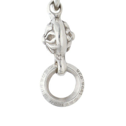 Chrome Hearts Tny CH Crs 1 Ball Tiny Ch Cross Charm Silver Necklace Top