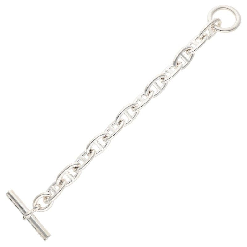Hermes Chaine D'ancre TGM Silver Bracelet