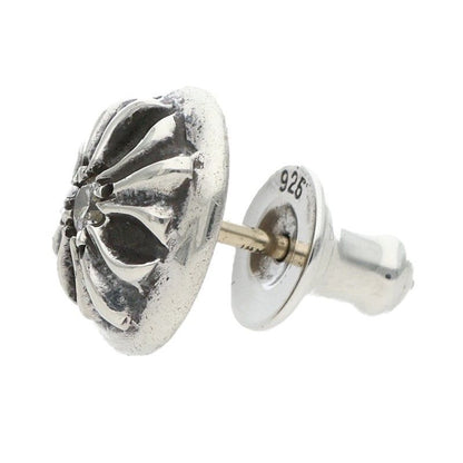 Chrome Hearts Stud Crsbll Dia Cross Ball 1 Diamond Silver Earrings