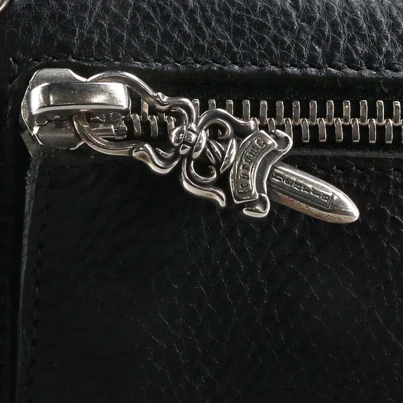 Chrome Hearts Wave Cross Ball Button Leather Wallet