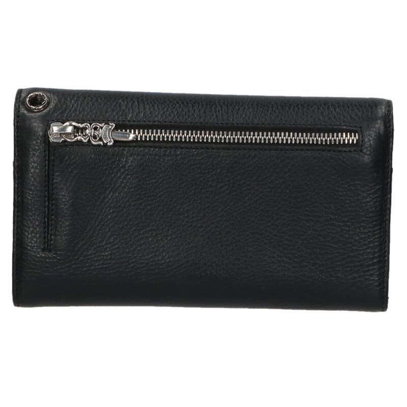 Chrome Hearts Wave Cross Ball Button Leather Wallet