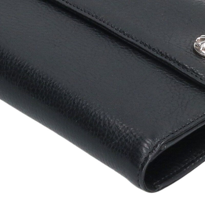 Chrome Hearts Wave Cross Ball Button Leather Wallet
