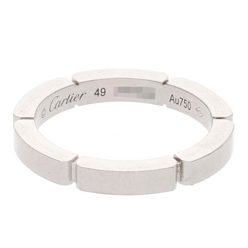 Cartier Maillon Panthère 18k White Gold Half Diamond Ring 49