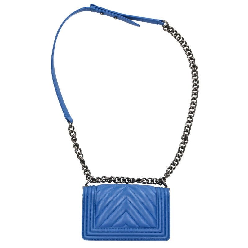 Chanel 20 Chevron Caviar Leather Chain Shoulder Bag