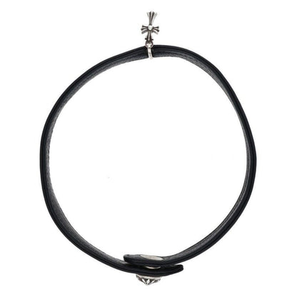 Chrome Hearts Baby Leather Choker with Fat Necklace