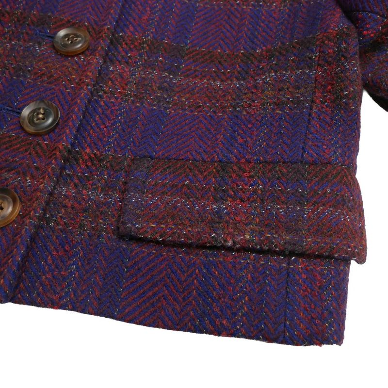 Saint Laurent Yves Jacket 34 Tweed Short Cropped