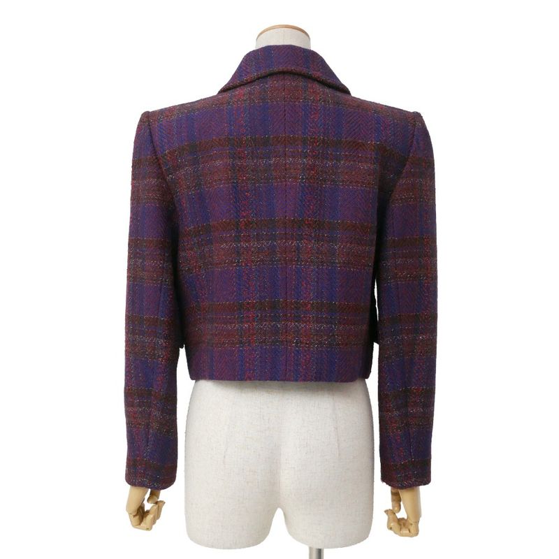 Saint Laurent Yves Jacket 34 Tweed Short Cropped