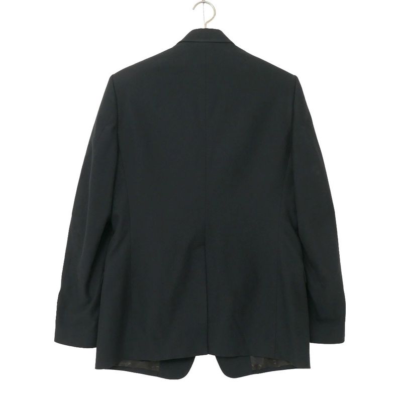 Dolce & Gabbana Tailored Jacket 54 Sheepskin Trim Blue Leather Single
