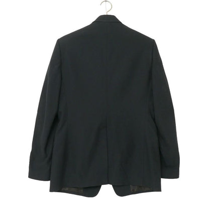 Dolce & Gabbana Tailored Jacket 54 Sheepskin Trim Blue Leather Single
