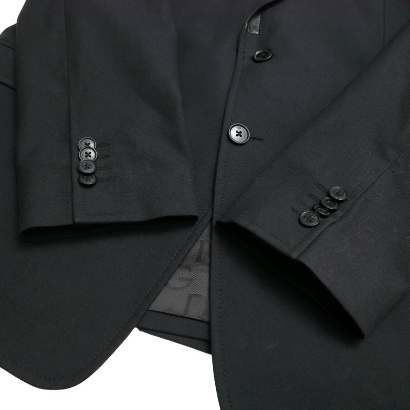 Dolce & Gabbana Tailored Jacket 54 Sheepskin Trim Blue Leather Single