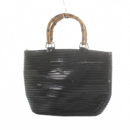 Gucci Bamboo Handbag Tote Leather Black
