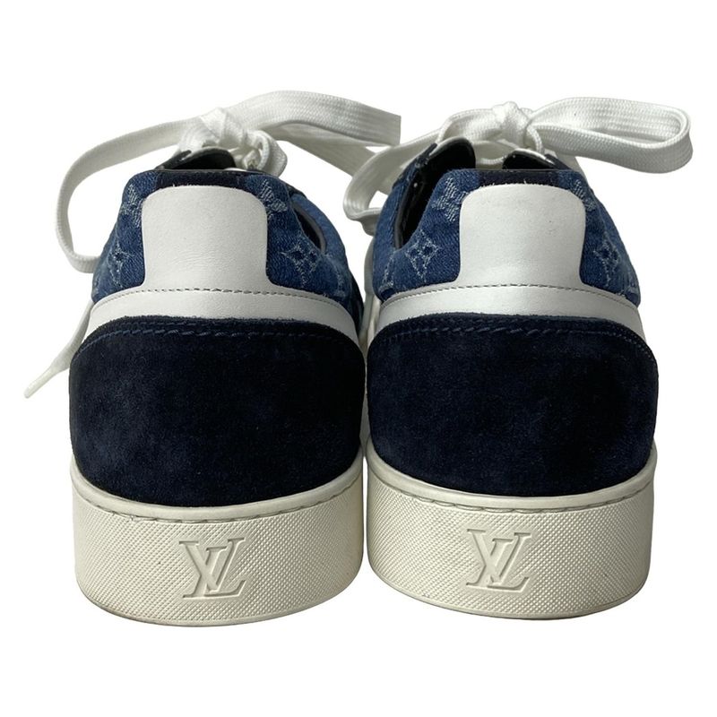 Louis Vuitton Sneakers 7 Blue Dark Navy White Leather