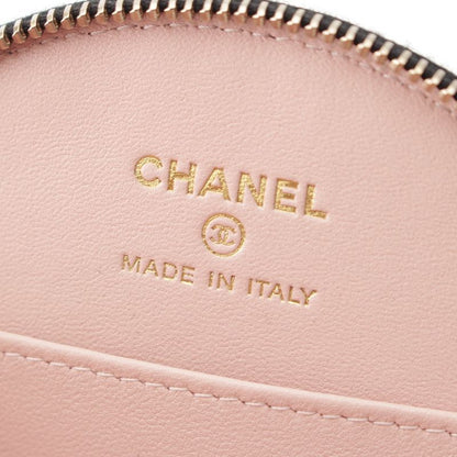 Chanel Shiny Lambskin Round Chain CC Logo Vanity Shoulder Bag Black
