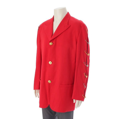 Versace Gianni Medusa Safety Pin Jacket Red