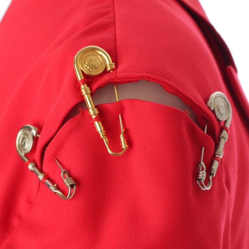 Versace Gianni Medusa Safety Pin Jacket Red