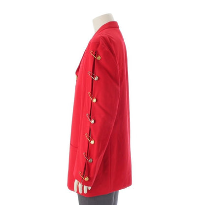 Versace Gianni Medusa Safety Pin Jacket Red